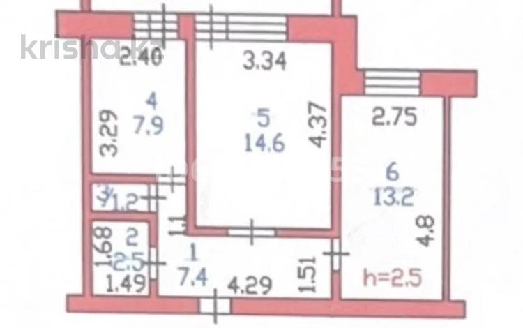 2-комнатная квартира, 47 м², 3/9 этаж, В.Б. Кошукова 7 — Напротив ТЦ Пирамида за 21 млн 〒 в Петропавловске — фото 3