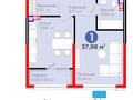 1-бөлмелі пәтер · 37.98 м² · 6/6 қабат, Қайрат ш/а., Тараз 8/1, бағасы: ~ 38 млн ₸ в Алматы, Турксибский р-н — фото 2