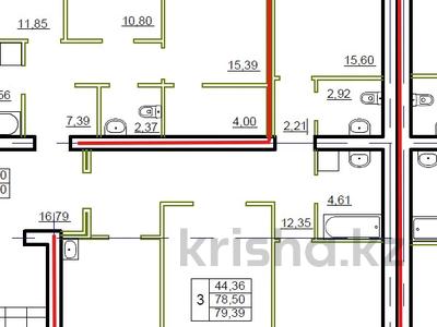 2-комнатная квартира · 79.3 м² · 3/9 этаж, Сатпаева 306/1 — Без комиссии! за 40 млн ₸ в Павлодаре