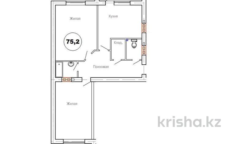 2-комнатная квартира, 75.2 м², 2/7 этаж, 20-й мкр за 17.5 млн 〒 в Актау, 20-й мкр — фото 6