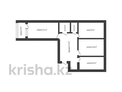 3-комнатная квартира, 65.5 м², 9/9 этаж, Абылай-хана 9 за 17.5 млн 〒 в Кокшетау