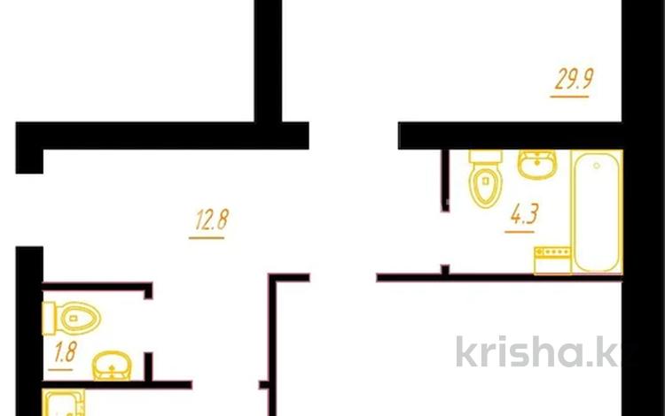 2-комнатная квартира, 86 м², 2/5 этаж, мкр. Алтын орда, Мкр. Батыс-2 18 Е за 21 млн 〒 в Актобе, мкр. Алтын орда — фото 2