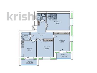 3-комнатная квартира, 93.42 м², 4/9 этаж, Кенесары 64 за ~ 25.7 млн 〒 в Кокшетау