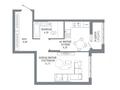 1-комнатная квартира · 39.48 м², Шамши Калдаяков 30/1 за ~ 23.3 млн ₸ в Астане, Сарайшык р-н — фото 3