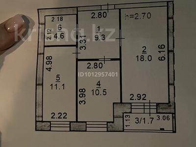 2-комнатная квартира · 55.2 м² · 1/5 этаж, Микрорайон Береке, Мкр. Береке, 50 за 28 млн ₸ в Костанае