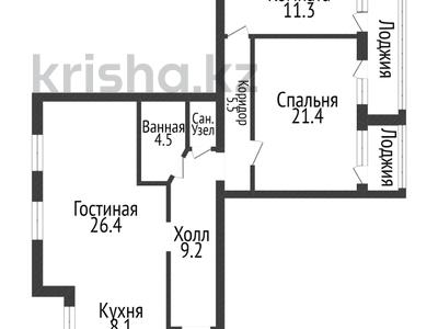3-комнатная квартира, 92 м², 10/10 этаж, темирбаева 39 за 24 млн 〒 в Костанае