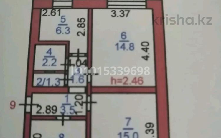 3-бөлмелі пәтер · 57 м² · 1/2 қабат, Рудненская — Красный партизан, бағасы: 14.5 млн ₸ в Костанае — фото 2