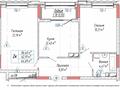2-комнатная квартира · 64.6 м² · 5/9 этаж, Мангилик Ел 63/1 — проспект Мәңгілік ел и улица Хусейн бен Талал за 42 млн ₸ в Астане, Есильский р-н