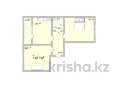 2-комнатная квартира, 68.9 м², 3/5 этаж, Дорожная 3 за ~ 18.6 млн 〒 в 
