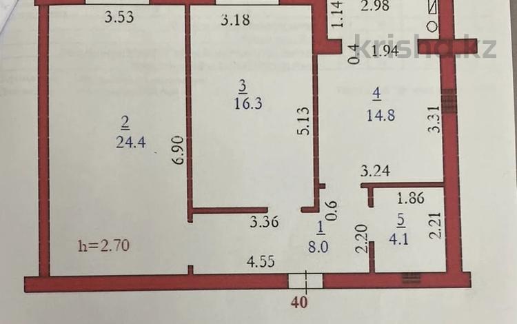 2-комнатная квартира, 67.6 м², 3/5 этаж, мкр. Алтын орда, Мкр. Батыс-2 49р за 15 млн 〒 в Актобе, мкр. Алтын орда — фото 3