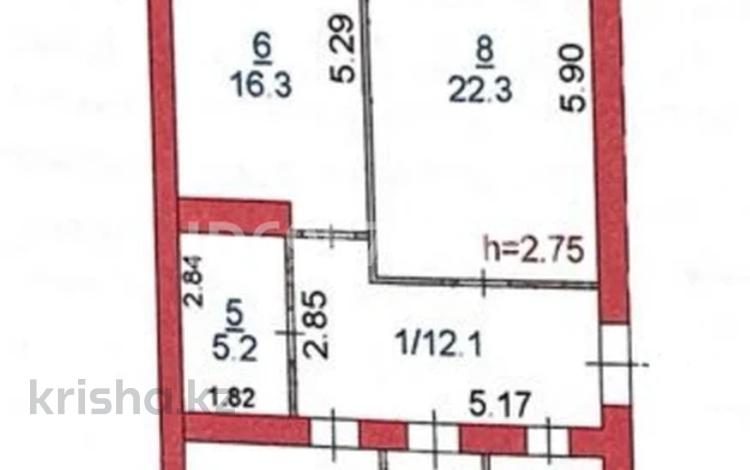 3-бөлмелі пәтер, 94 м², 1/9 қабат, Бородина 111 — Пушкина - Бородина, площадь первоцелинников, бағасы: 60 млн 〒 в Костанае — фото 2