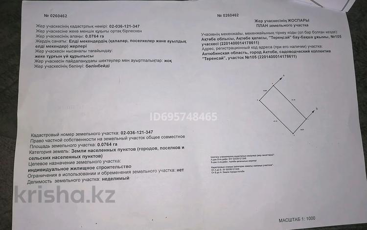 Жер телімі · 8 сотық, Еловая 105, бағасы: 3.5 млн ₸ в Актобе, жилой массив Кирпичный — фото 2