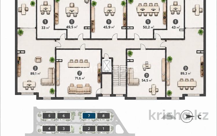 2-комнатная квартира · 71.9 м² · 1/6 этаж, Райымбека 39г — Сайран за 40.9 млн ₸ в Алматы, Ауэзовский р-н — фото 2