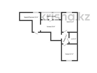 2-бөлмелі пәтер · 77 м² · 5/9 қабат, Зелёная 25/1блокБ, бағасы: 38 млн ₸ в Костанае