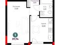 1-комнатная квартира · 37.74 м² · 2/12 этаж, Шамши Калдаяков 30 за ~ 22.6 млн ₸ в Астане, Сарайшык р-н — фото 8