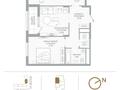 3-бөлмелі пәтер · 76.6 м² · 16/16 қабат, Туран 39 — Без комиссии, бағасы: ~ 54.3 млн ₸ в Астане, Нура р-н