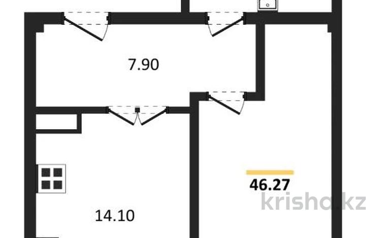 1-комнатная квартира, 46.27 м², 4/5 этаж, мкр Кайрат, Тараз 1/1 за 22 млн 〒 в Алматы, Турксибский р-н — фото 12