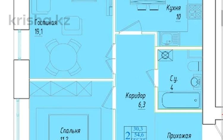 2-комнатная квартира, 56.4 м², 4/5 этаж, кошкарбаева 39 за 17 млн 〒 в Кокшетау — фото 2