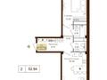2-комнатная квартира · 52.94 м² · 3/6 этаж, Чернышевского 23 к7 за ~ 38.1 млн ₸ в Алматы, Турксибский р-н