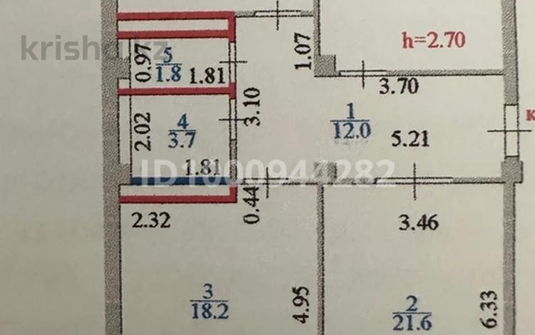 3-бөлмелі пәтер · 84 м² · 10/18 қабат, Кенесары 9 — Пересечение пр. сарыарка, бағасы: 47 млн ₸ в Астане, Сарыарка р-н — фото 2