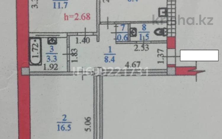 2-комнатная квартира · 51.5 м² · 4/5 этаж, Толе би 159 — Исаева за 41 млн 〒 в Алматы, Алмалинский р-н — фото 3