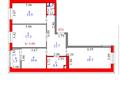 3-бөлмелі пәтер · 83.8 м² · 9/9 қабат, Култегин 4, бағасы: ~ 44.3 млн ₸ в Астане, Нура р-н — фото 2