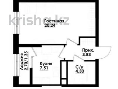 1-комнатная квартира · 37.23 м² · 8/12 этаж, Толе Би 290/1 за 36.5 млн ₸ в Алматы, Алмалинский р-н