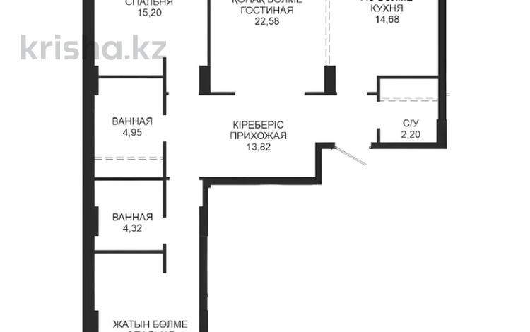 3-комнатная квартира · 96.24 м² · 11/21 этаж, Достык 8/5 за ~ 73.5 млн ₸ в Астане, Есильский р-н — фото 22