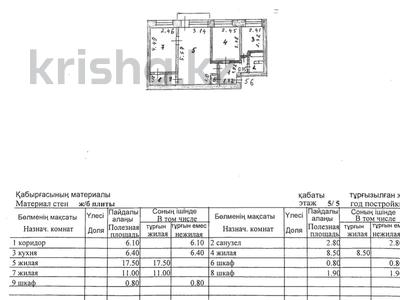 3-комнатная квартира · 56 м² · 5/5 этаж, потанина за 23.5 млн 〒 в Астане, Сарыарка р-н