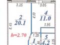 1-комнатная квартира, 40.8 м², 10/12 этаж, 4-й микрорайон 62 — Алматинская за 15 млн 〒 в Конаеве (Капчагай) — фото 2