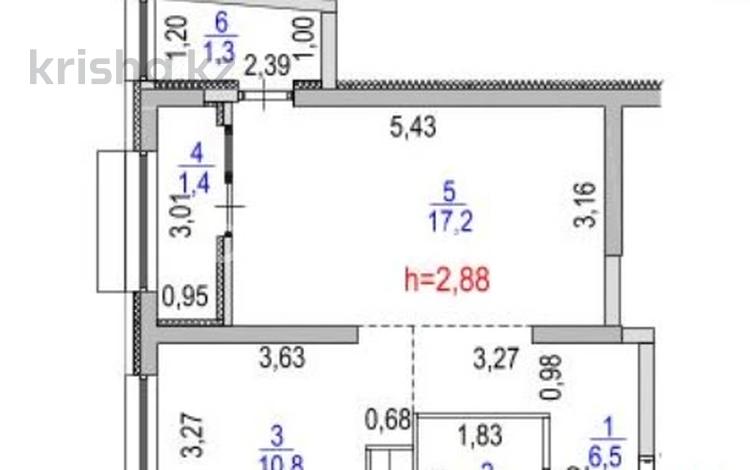 1-комнатная квартира · 41.2 м² · 9/16 этаж, Каныша Сатпаева 90/55Б — ТРЦ АДК за 40.5 млн ₸ в Алматы, Бостандыкский р-н — фото 2