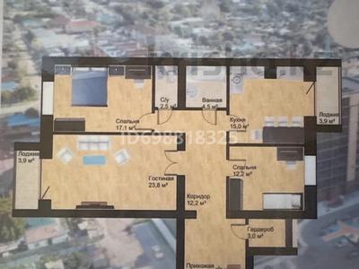 3-бөлмелі пәтер · 105.2 м² · 8/9 қабат, Серкебаева 33 — Ермека Серкебаева пересечение Сейфуллина, бағасы: ~ 42.1 млн ₸ в Кокшетау