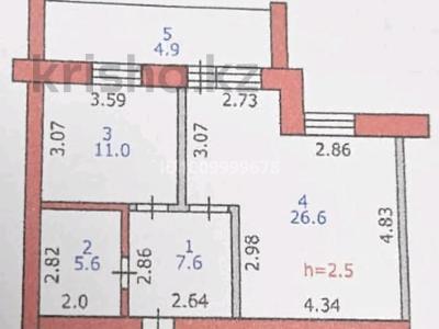 1-бөлмелі пәтер · 55.7 м² · 1/9 қабат, Валиханова — Теннисный центр, бағасы: 26 млн ₸ в Петропавловске