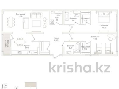 3-комнатная квартира · 123.9 м² · 2/9 этаж, Проспект Аль-Фараби и улица Маркова 77/1 за ~ 166.7 млн ₸ в Алматы, Бостандыкский р-н