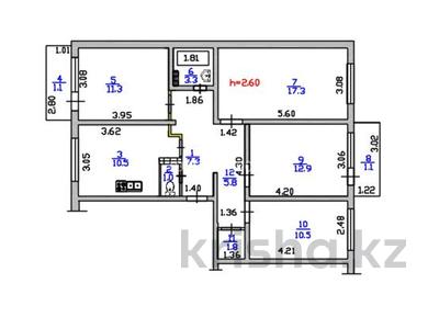 4-комнатная квартира · 84 м² · 2/5 этаж, мкр Аксай-3А за 49 млн ₸ в Алматы, Ауэзовский р-н