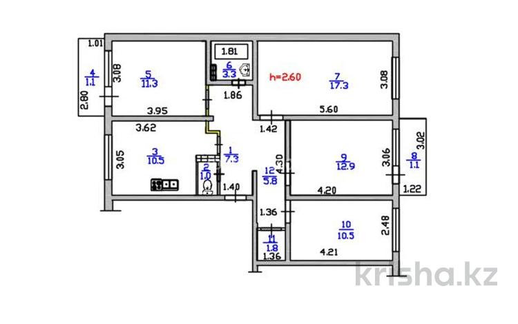 4-комнатная квартира · 84 м² · 2/5 этаж, мкр Аксай-3А за 49 млн ₸ в Алматы, Ауэзовский р-н — фото 8