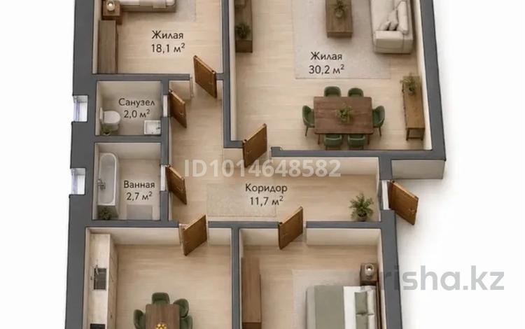 3-комнатная квартира · 103.6 м² · 1/3 этаж, мкр Старый Аэропорт, Мкр Старый Аэропорт, Алаш 1 1 — Алаш за 40 млн ₸ в Уральске — фото 2