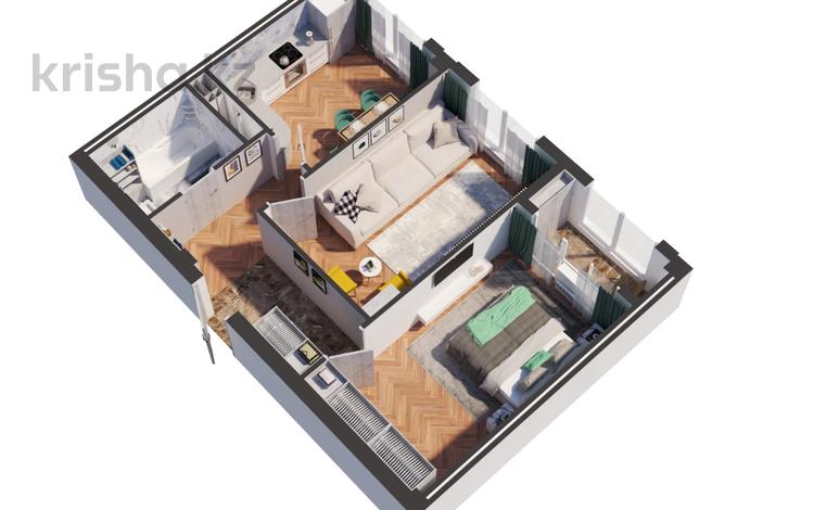 2-бөлмелі пәтер · 58.05 м² · 5/10 қабат, Есенберлина 58, бағасы: ~ 27 млн ₸ в Усть-Каменогорске — фото 2