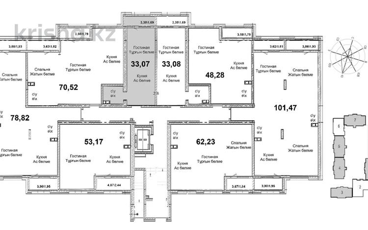 1-комнатная квартира, 33 м², 2/10 этаж, Толе би 285 — Отеген батыра за 17 млн 〒 в Алматы — фото 2