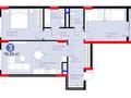 3-бөлмелі пәтер · 76.52 м² · 3/8 қабат, Сагадат Нурмагамбетов 14, бағасы: 46 млн ₸ в Астане, Алматы р-н
