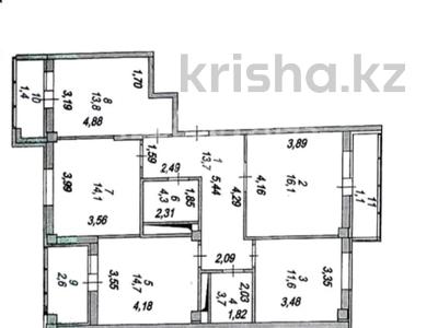 4-комнатная квартира, 100 м², 2/12 этаж, Сыганак 4 за 38 млн 〒 в Астане, Нура р-н