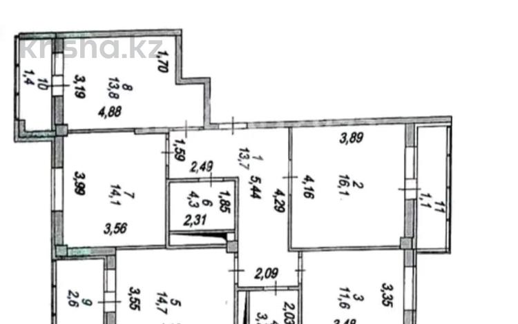 4-комнатная квартира, 100 м², 2/12 этаж, Сыганак 4 за 38 млн 〒 в Астане, Нура р-н — фото 12