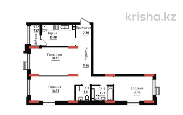 3-бөлмелі пәтер · 81.6 м² · 7/9 қабат, Чингиз Айтматов 24/4 — БЕЗ КОМИССИИ / ЕСТЬ ВЫБОР / ЗВОНИТЕ, бағасы: ~ 48.1 млн ₸ в Астане, Есильский р-н — фото 2