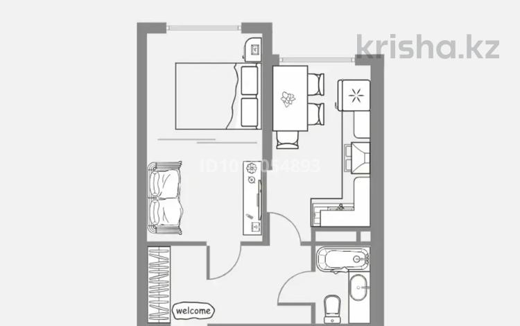 1-бөлмелі пәтер · 41.2 м² · 5/9 қабат, Шұғыла ш/а. 342/1, бағасы: 25.5 млн ₸ в Алматы, Наурызбайский р-н — фото 2