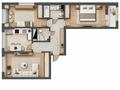 3-комнатная квартира · 84 м² · 9/12 этаж, Санжара Асфендиярова 3 за ~ 64.9 млн ₸ в Астане, Нура р-н — фото 5