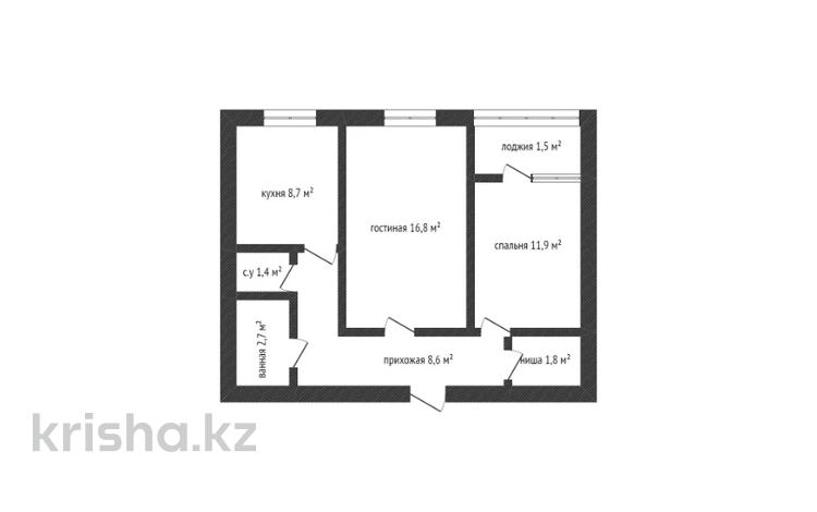 2-комнатная квартира, 52 м², 3/6 этаж, Коктем 11 за ~ 23.5 млн 〒 в Кокшетау — фото 2