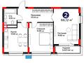 2-бөлмелі пәтер · 66.12 м², Турар Рыскулова 18/6, бағасы: ~ 53.4 млн ₸ в Астане, Есильский р-н — фото 3