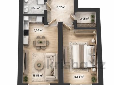 2-бөлмелі пәтер · 53.55 м² · 6/6 қабат, Кульджинский тракт 2 к1 — Жк Керуен, бағасы: 23.1 млн ₸ в Алматы