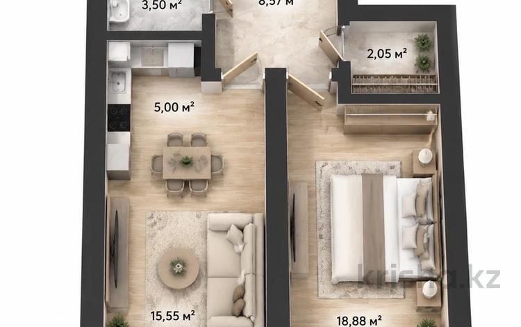 2-бөлмелі пәтер · 53.55 м² · 6/6 қабат, Кульджинский тракт 2 к1 — Жк Керуен, бағасы: 23.1 млн ₸ в Алматы — фото 3