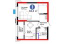 1-бөлмелі пәтер · 39 м² · 2/16 қабат, Калдаякова, бағасы: ~ 28.4 млн ₸ в Шымкенте, Туран р-н — фото 3